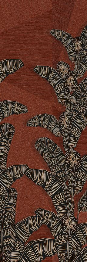 Non-woven wall mural, brown-red, leaves, DGAMA2031-300,  Amani,  Masureel