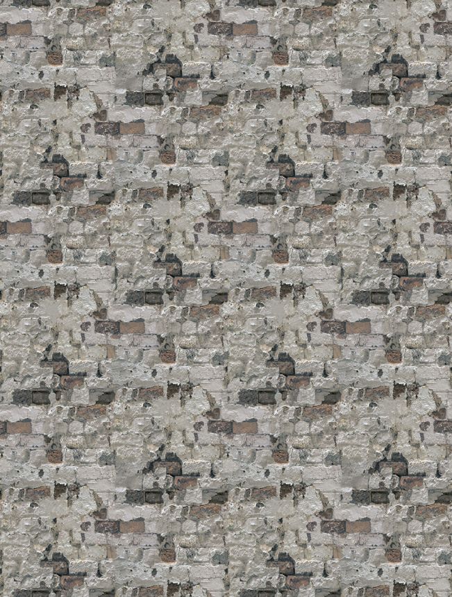 Non-woven wall mural, grey, bricks, FW4056-2, Feature Walls, Decoprint