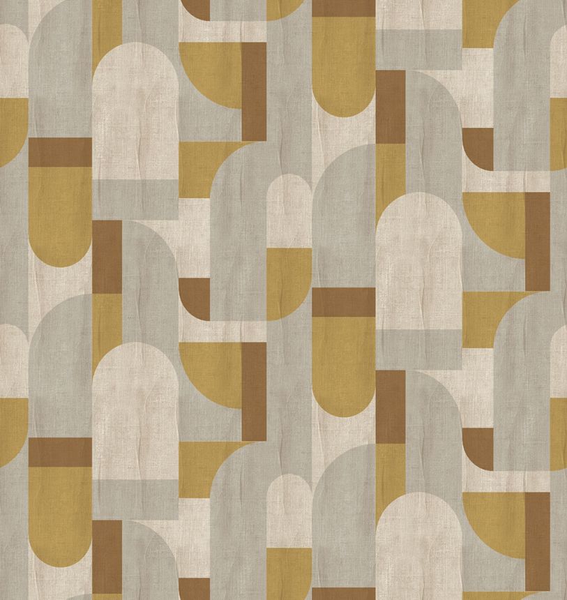 Geometric non-woven wall mural, beige, FW4064-3, Feature Walls, Decoprint