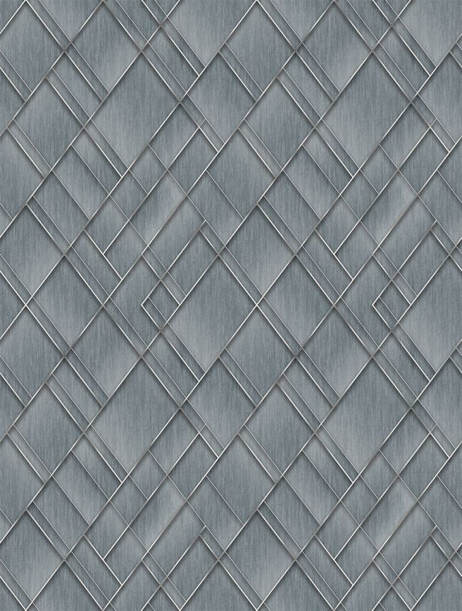 Geometric non-woven wall mural, blue, FW4037-2, Feature Walls, Decoprint