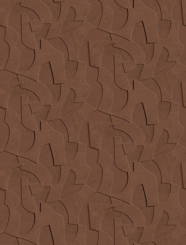Geometric non-woven wall mural, 3D, brown, FW4042-4, Feature Walls, Decoprint