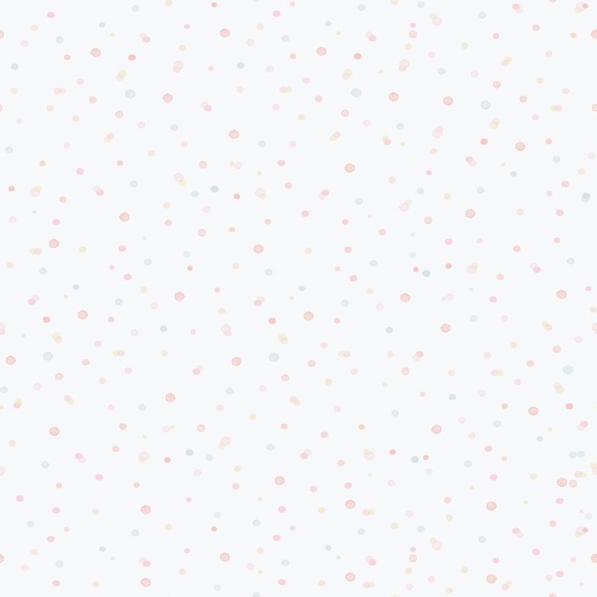 Children's non-woven wallpaper, pink, dots, specks, 289-1, Enzo,  ICH Wallcoverings