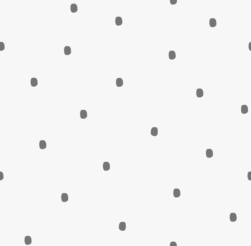 Non-woven wallpaper, white-black, dots, spots, 291-4, Enzo,  ICH Wallcoverings