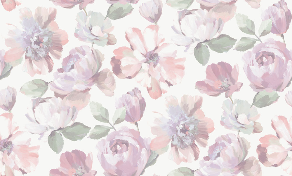 Floral non-woven wallpaper, pink, UI3101, Finest Selection, Vavex