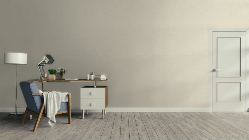Non-woven wallpaper, beige, fabric imitation, TJ1103, Finest Selection, Vavex