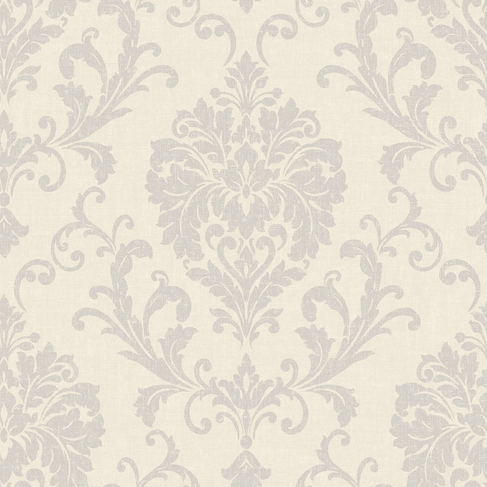 Non-woven wallpaper, grey, baroque, ornaments, IC2002, Finest Selection, Vavex