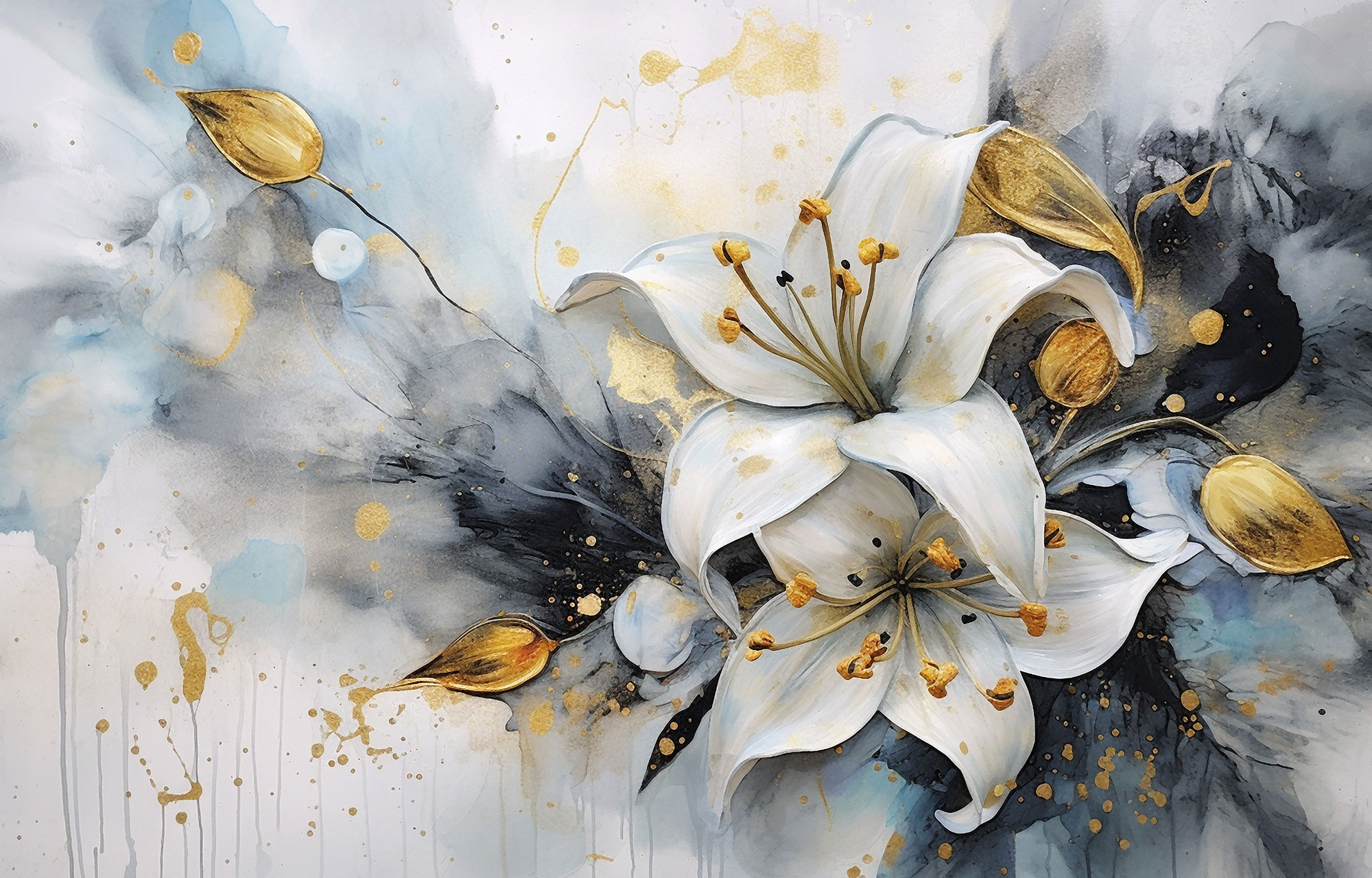 Customized wall mural, Flowers, Lilies, 10051, Vavex