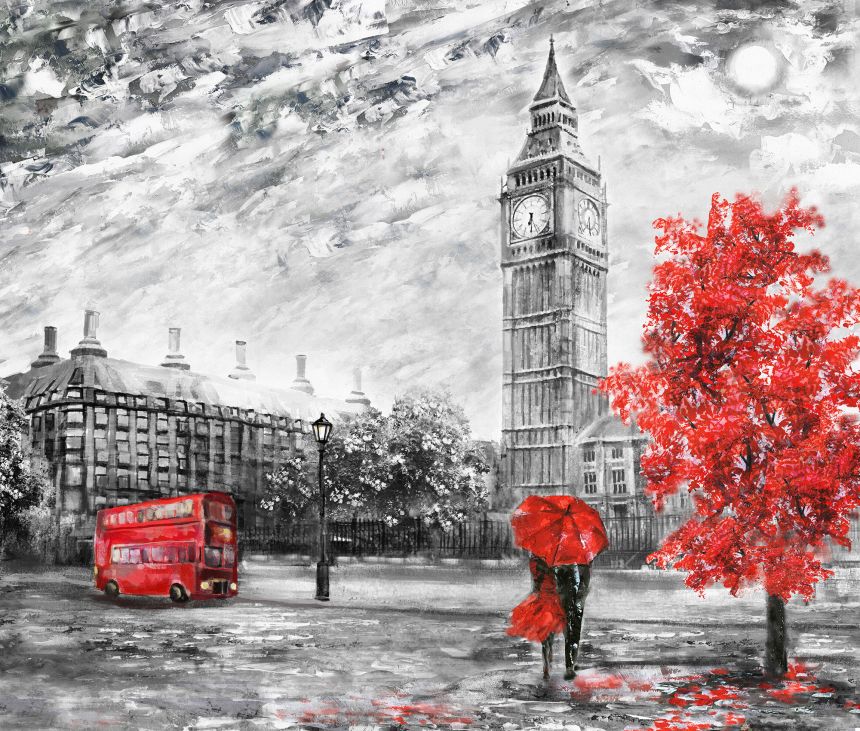 Customized non-woven wall mural, London, 10094, Vavex