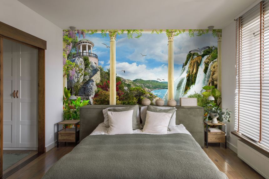 Customized non-woven wall mural, Terrace, landscape view, sea, 10102, Vavex