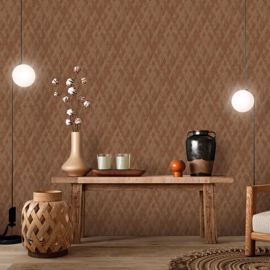 Luxury non-woven wallpaper, beige, fabric imitation, Z57762, Architexture 2,  Zambaiti Parati