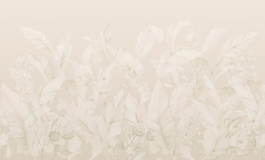 Luxury non-woven wall mural, beige, leaves, Z57775, Architexture 2,  Zambaiti Parati