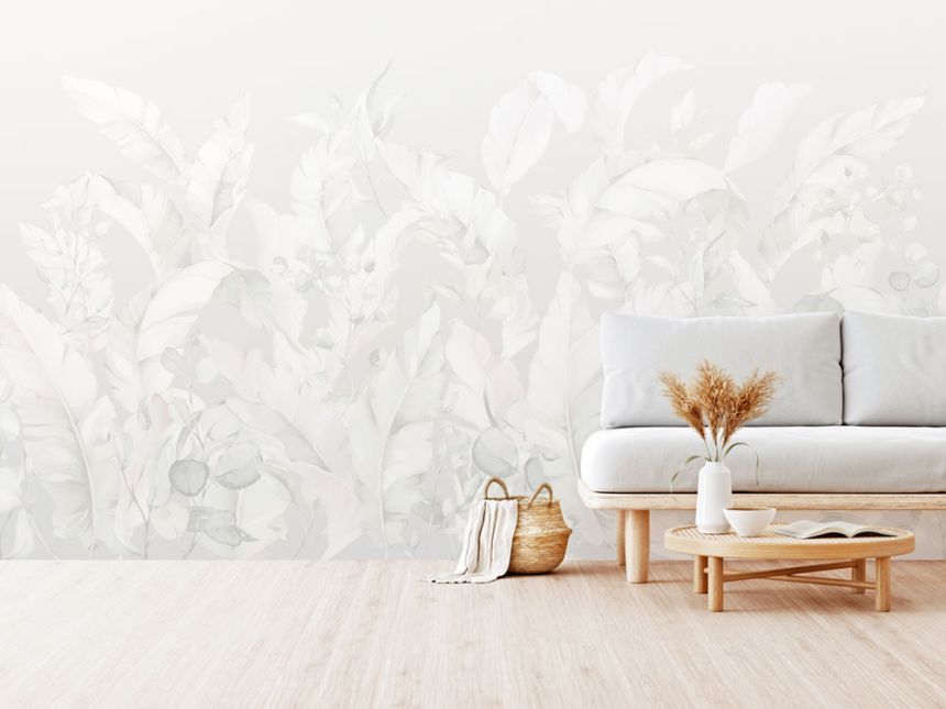 Luxury non-woven wall mural, beige, leaves, Z57775, Architexture 2,  Zambaiti Parati