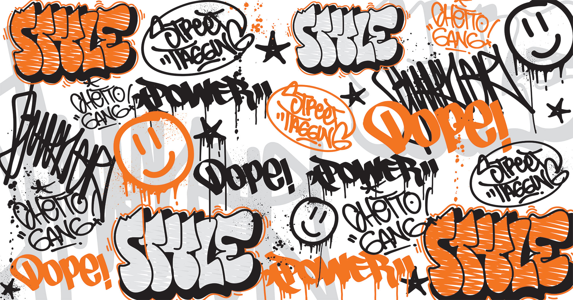 Customized non-woven wall mural, Graffiti, 10145, Vavex