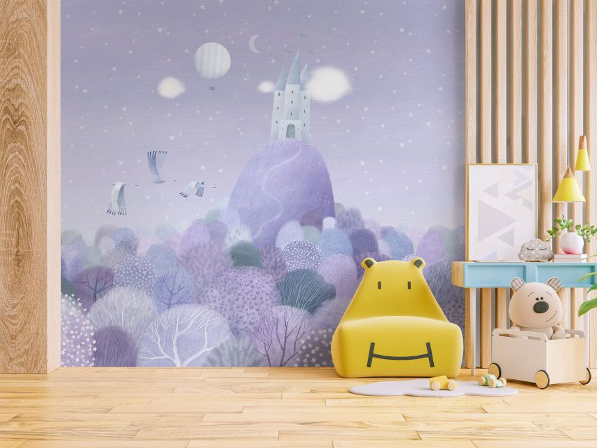 Customized non-woven children's wall mural, Castle on the Rock, 10153, Vavex