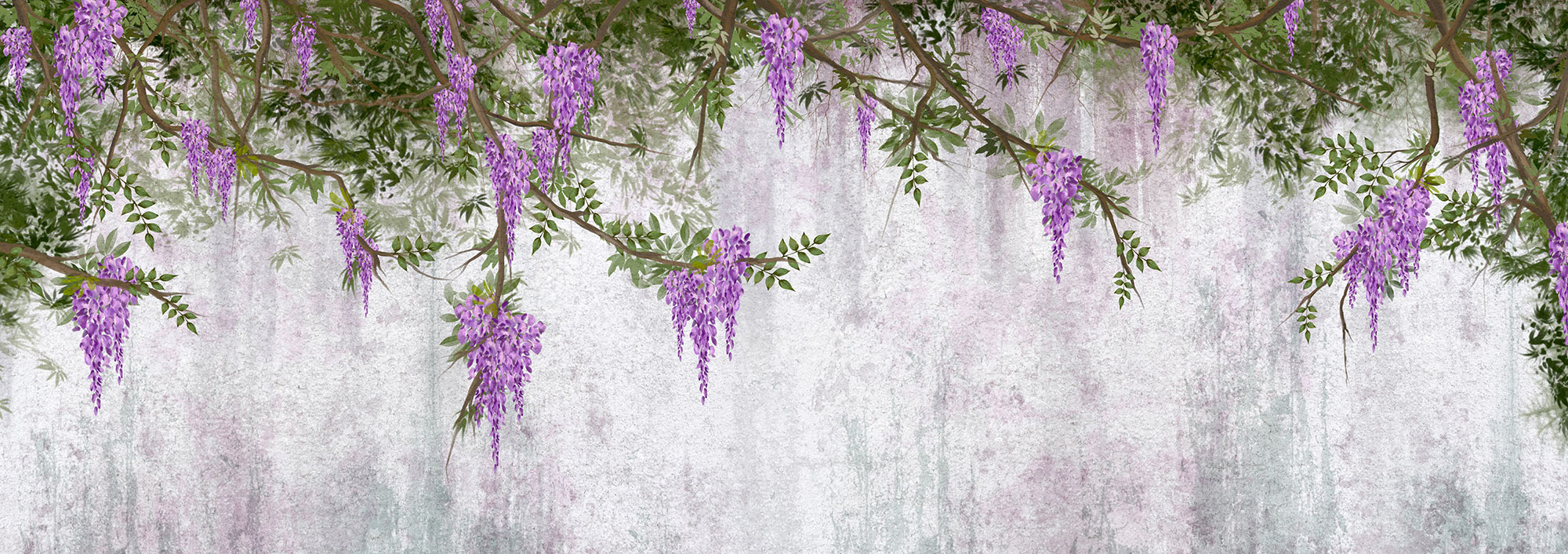 Customized non-woven wall mural, Flowers, Wisteria, 10163, Vavex