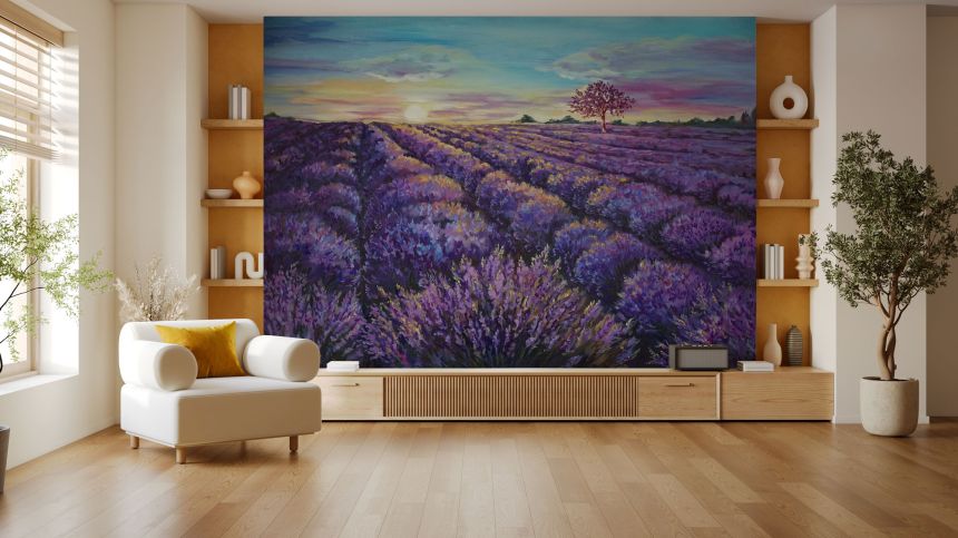 Customized non-woven wall mural, Provence, Lavender field, 10166, Vavex