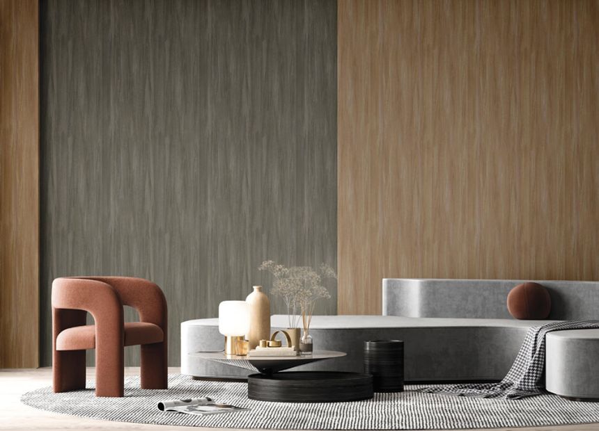 Non-woven wallpaper, fabric imitation, beige, 27542, Sintesi, Cristiana Masi by Parato