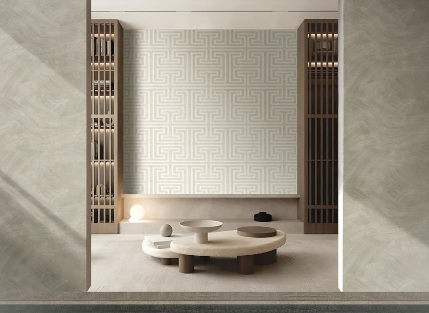 Non-woven wallpaper, stucco, brown-grey, 27559, Sintesi, Cristiana Masi by Parato