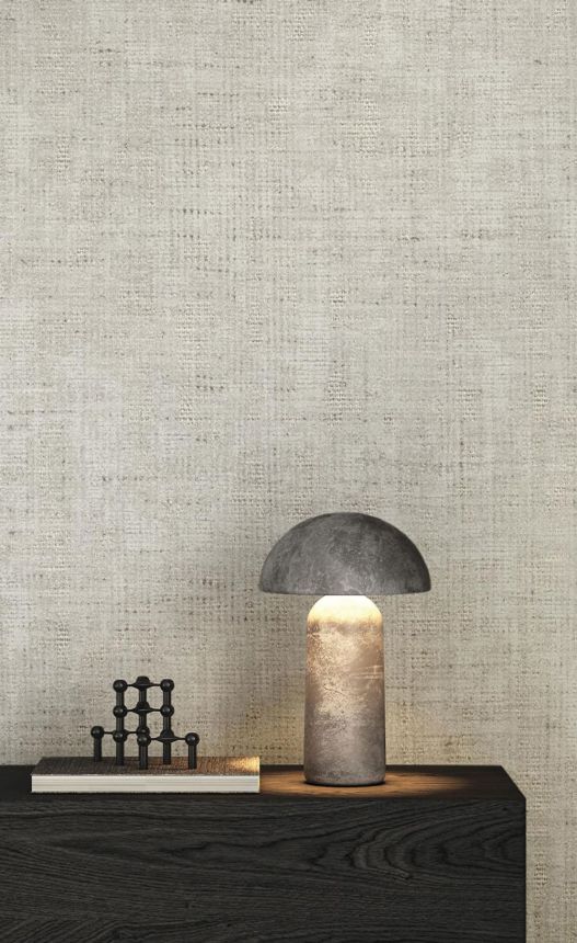Non-woven wallpaper, fabric imitation, cream, 27560, Sintesi, Cristiana Masi by Parato