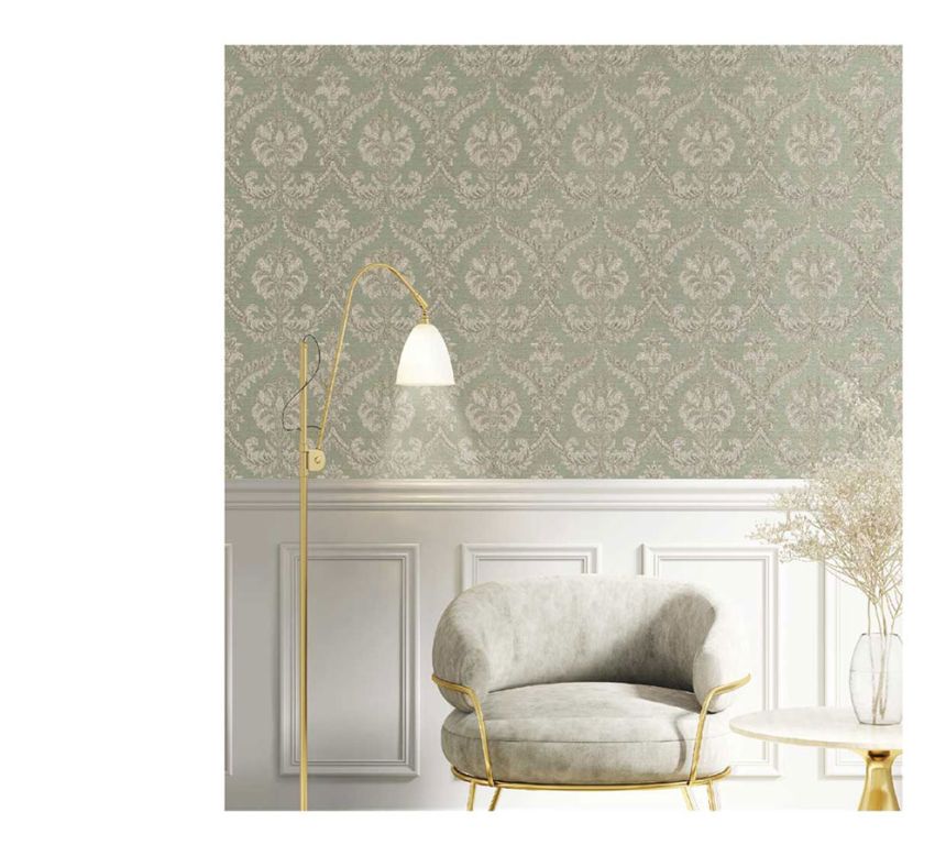 Non-woven wallpaper, gold-beige, baroque pattern, 23602, The Best Classic & Elegant, Cristiana Masi by Parato