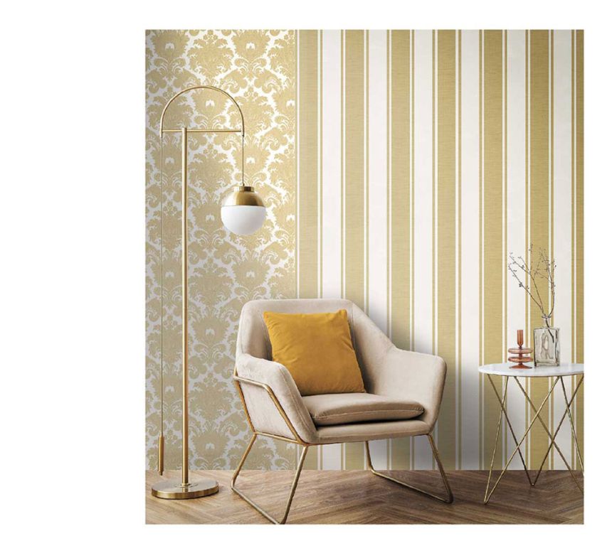 Non-woven wallpaper, gold-beige, baroque pattern, 23612, The Best Classic & Elegant, Cristiana Masi by Parato