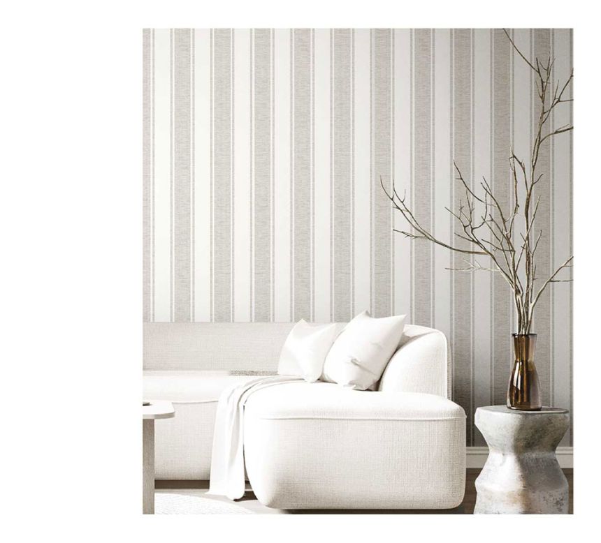 Non-woven wallpaper, cream, stripes, 23670, The Best Classic & Elegant, Cristiana Masi by Parato