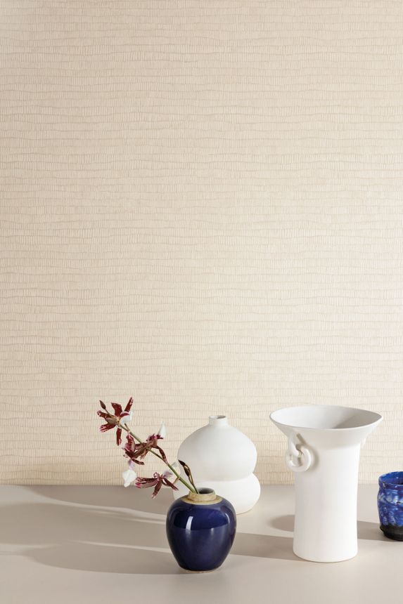 Non-woven wallpaper, blue-green, stripes, ROM403, Romance, Masureel