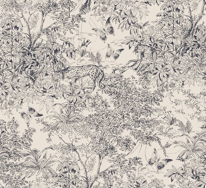 Wallpaper, beige-black, leopard, nature, ZON202, Amazone, Masureel