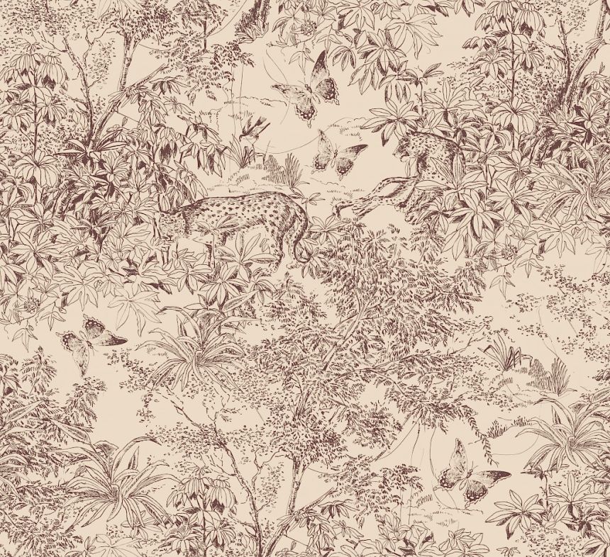 Wallpaper, beige-brown, leopard, nature, ZON205, Amazone, Masureel