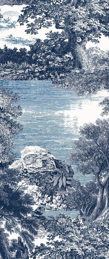 Mural wallpaper, blue, forest, trees, DGSAL1021-300, Amazone, Masureel