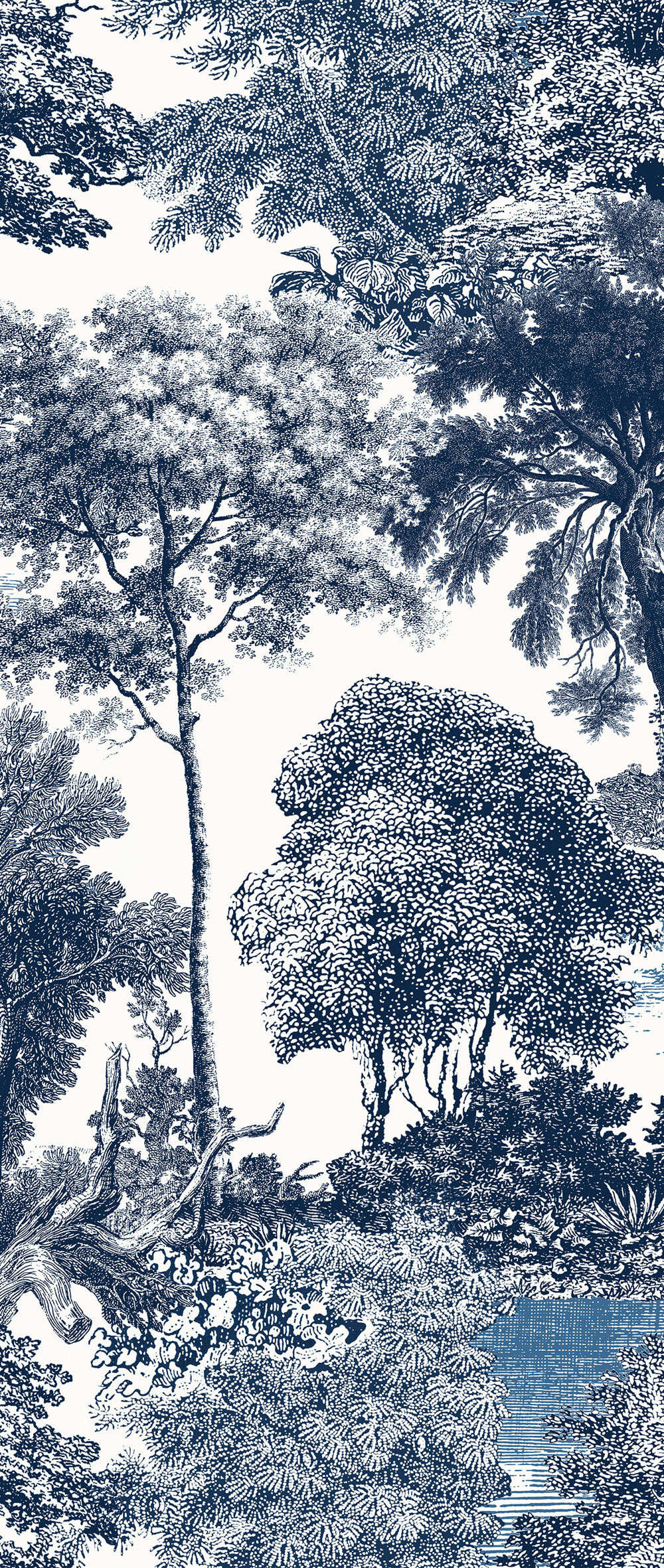 Mural wallpaper, blue, forest, trees, DGSAL1022-260, Amazone, Masureel