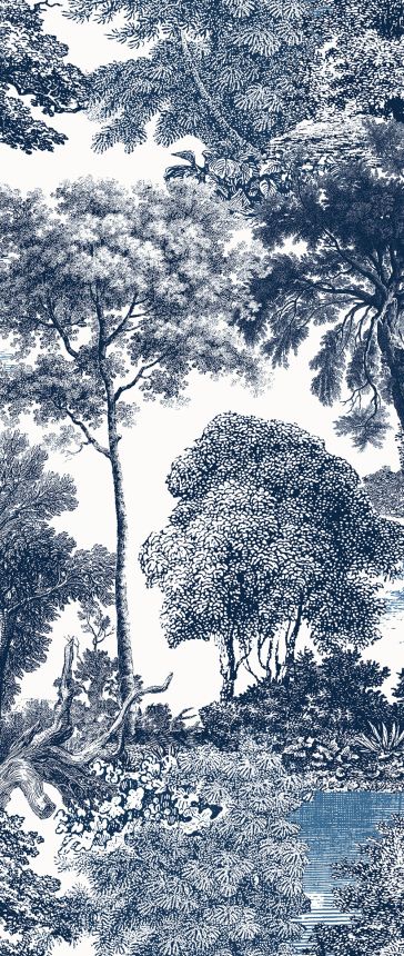 Mural wallpaper, blue, forest, trees, DGSAL1022-260, Amazone, Masureel