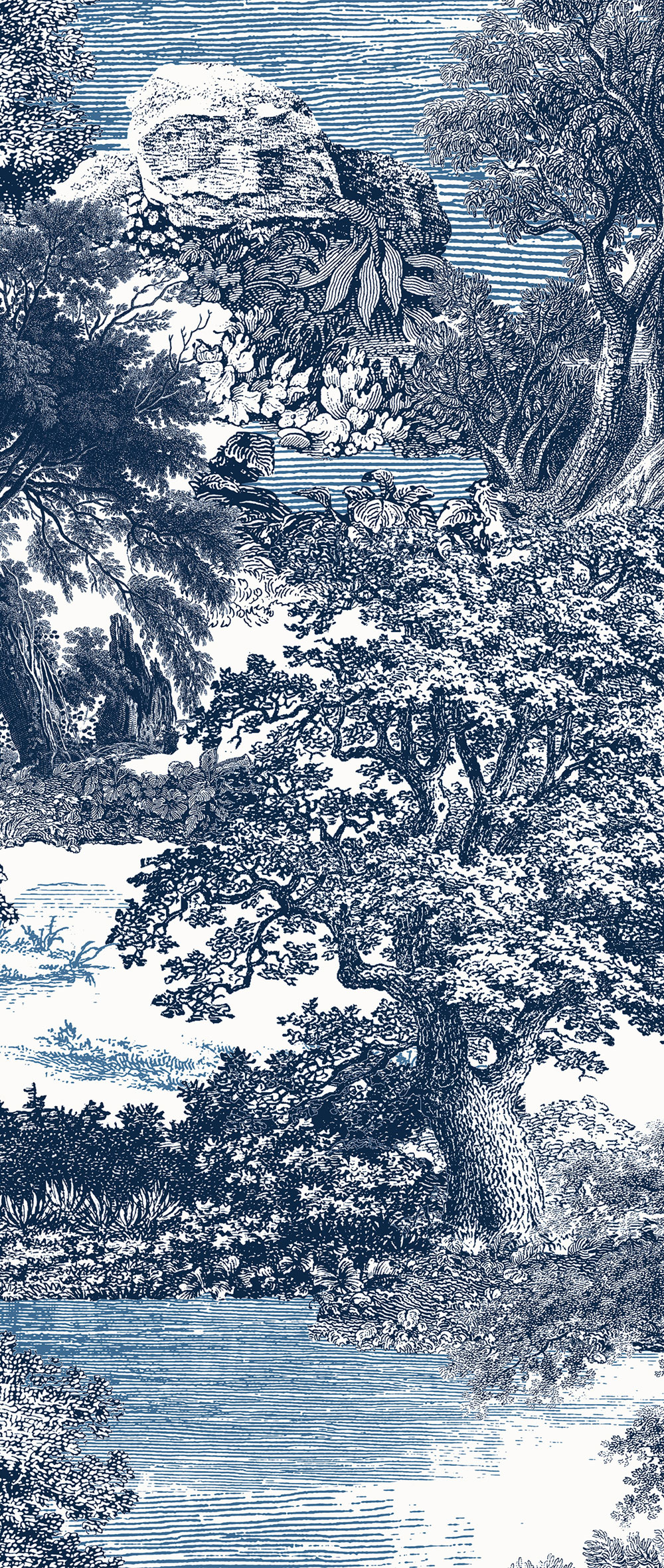 Mural wallpaper, blue, forest, trees, DGSAL1023-300, Amazone, Masureel