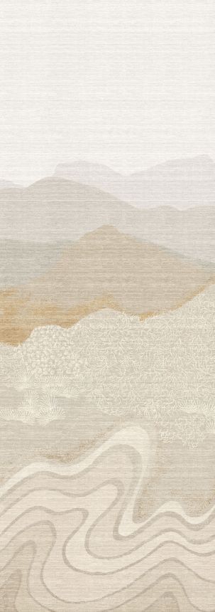 Mural wallpaper, grey-beige, mountain landscape, DGZON2021-260, Amazone, Masureel
