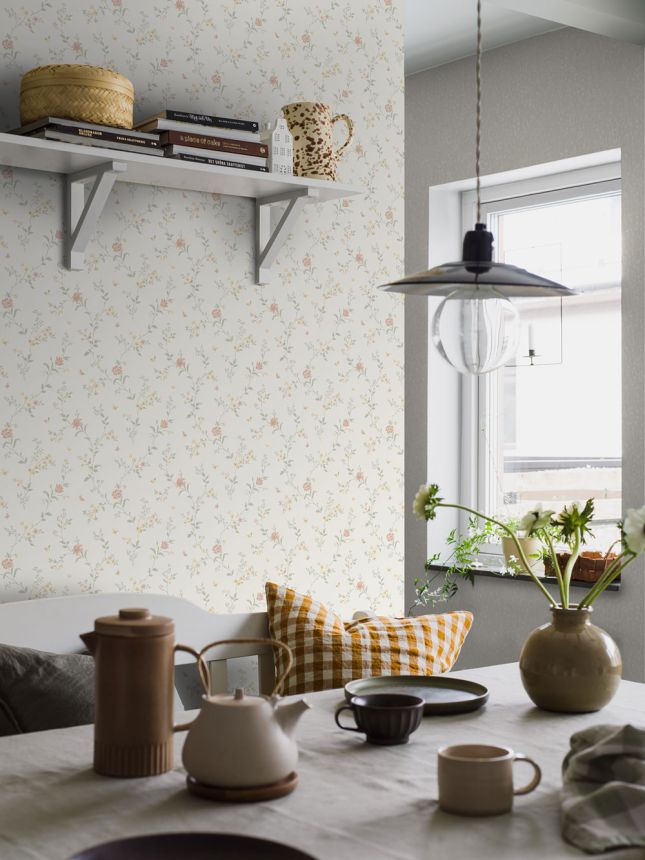 Wallpaper, white, flowers, 38755, Borosan Hem, Boråstapeter