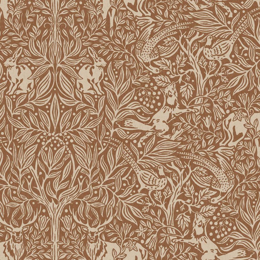 Brown wallpaper, trees, leaves, animals, 2045, Icons, Borastapeter