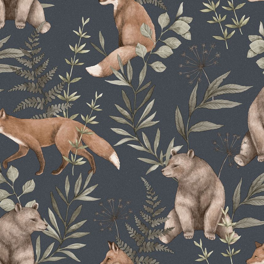 Wallpaper, dark blue, animals, 6920, Newbie Wallpaper, Boråstapeter
