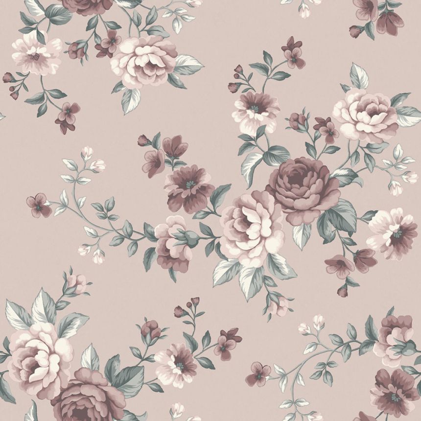 Wallpaper, pink, flowers, roses, 7484, Newbie Wallpaper, Boråstapeter