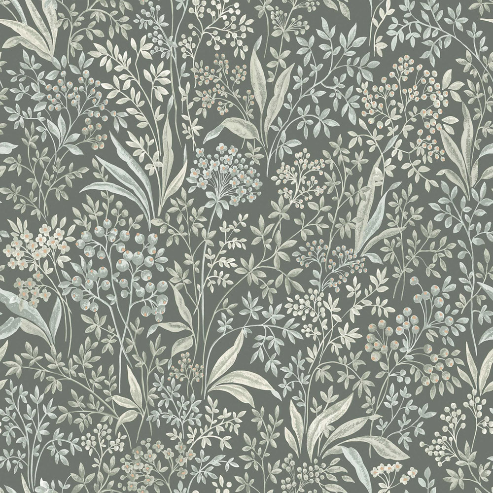 Green wallpaper, flowers, leaves, 7270, Icons, Borastapeter