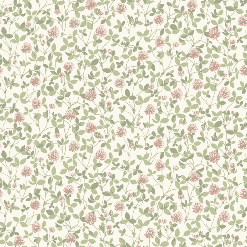 Wallpaper, white, flowers, leaves, 6978, Osterlen, Borastapeter