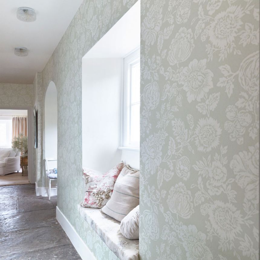 Wallpaper, green, flowers, 125138, Shabby Chic by Rachel Ashwell