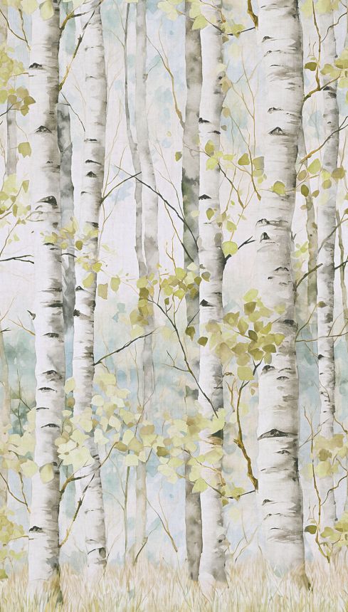 Beige wallpaper, Forest, trees, A77301, One roll, one motif 2, Grandeco