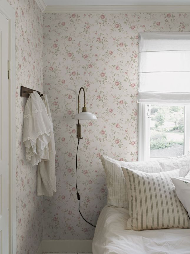Wallpaper, white, flowers, roses, 6928, Newbie Wallpaper, Boråstapeter