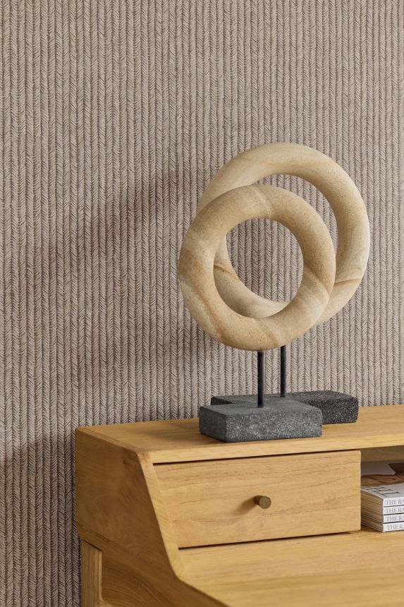 Wallpaper, beige, natural mat imitation, 350574, Riviera Maison, Eijffinger