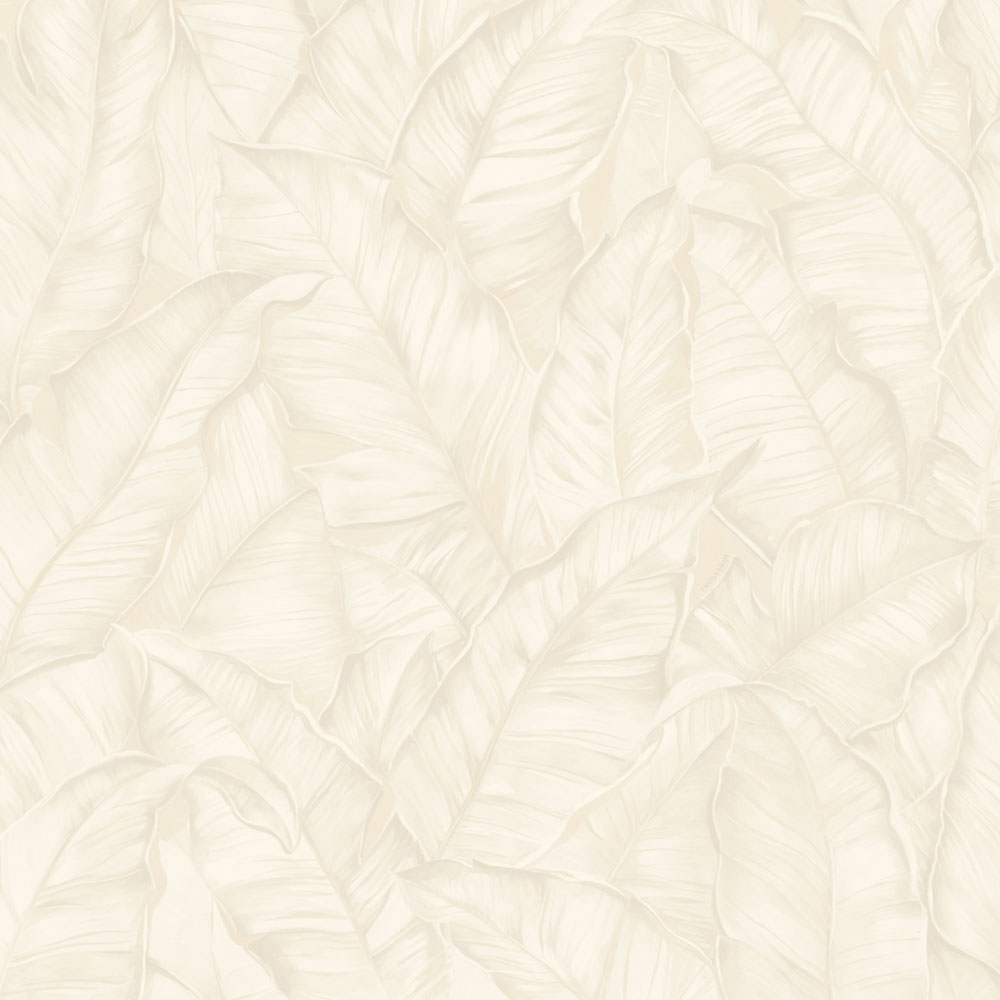 Luxury wallpaper, white-cream, leaves, Z30308, Casa 8, Trussardi