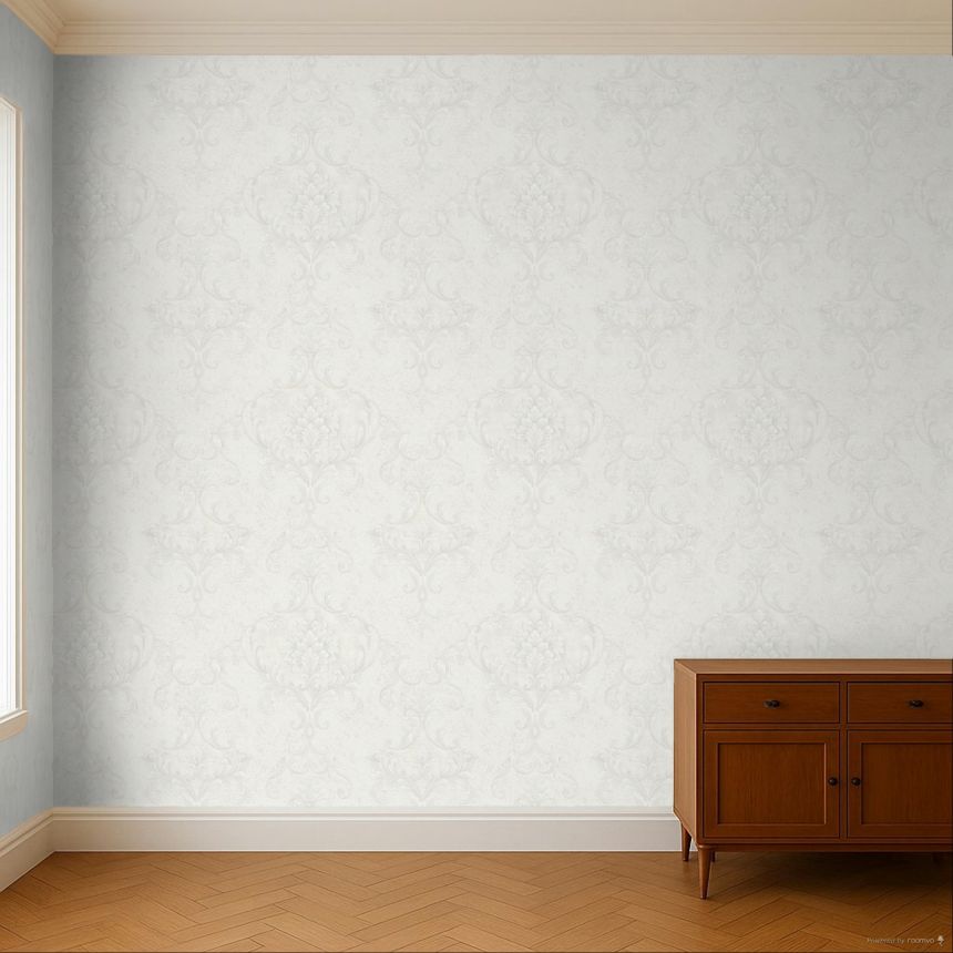 Luxury baroque wallpaper, white, Z20136, Casa Chic, Zambaiti Parati