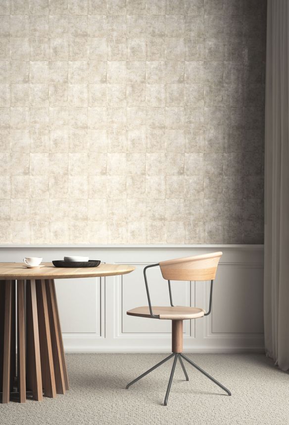 Wallpaper, grey and cream, concrete, tiles, ORB401, The Texture Book, Masureel