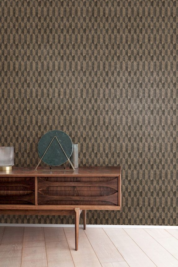 Wallpaper, black and gold, geometric, ORB701, The Texture Book, Masureel