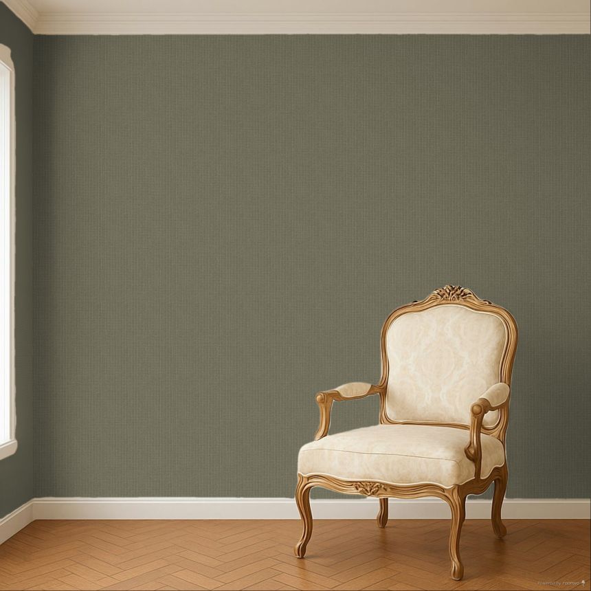 Wallpaper, brown-green, mat imitation, stripes, 350675, Amber, Eijffinger
