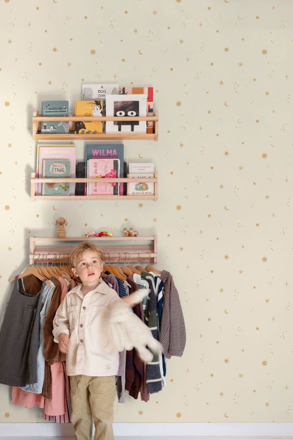 Kids wallpaper, cream, sky, LD3619, Little Dreamers, Grandeco